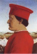 Piero della Francesca Portrait of Duke Frederico da Montefello and Battista Sfozza Spain oil painting artist